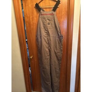 Rugged Wear RW 2X XXL Double Knee Duck Bib Overall Gray Gravel Relaxed Fit